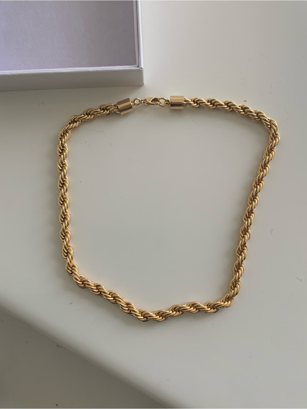 NWT Mail Beads Gold Chain Necklace